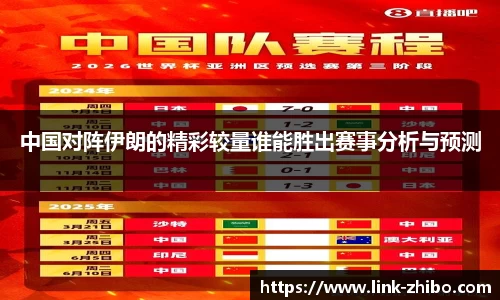 中国对阵伊朗的精彩较量谁能胜出赛事分析与预测